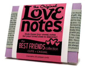 Original Love Notes Product Photography and Package Design
