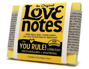 Original Love Notes Product Photography and Package Design
